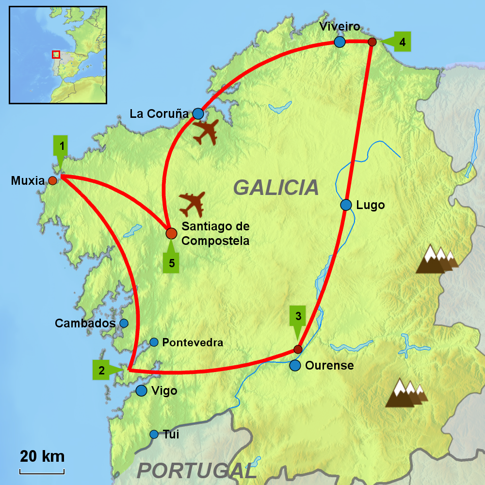 Circular Tour Galicia Caminos Touring Holidays In Spain