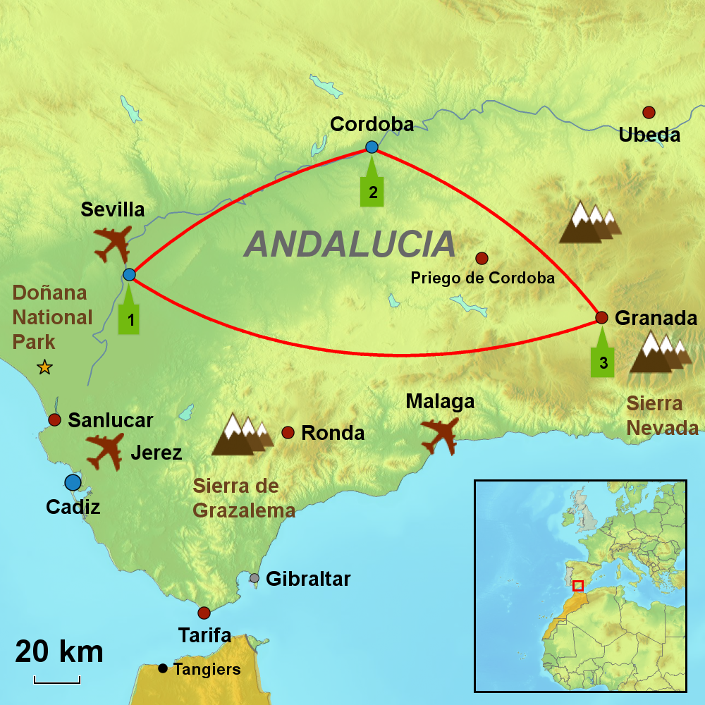 Mapa Turistico De Andalucia