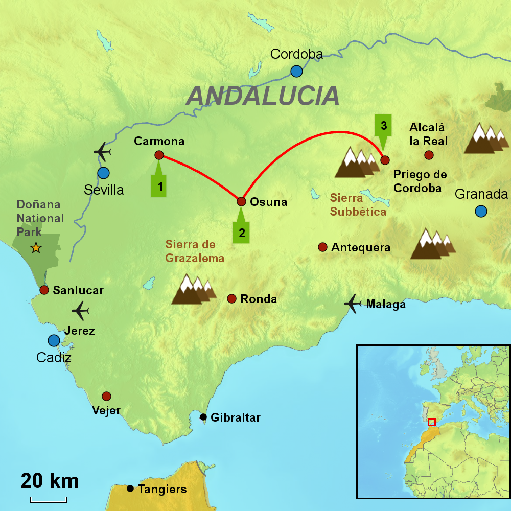 Caminos de Pasión self drive tour charming Andalucia towns