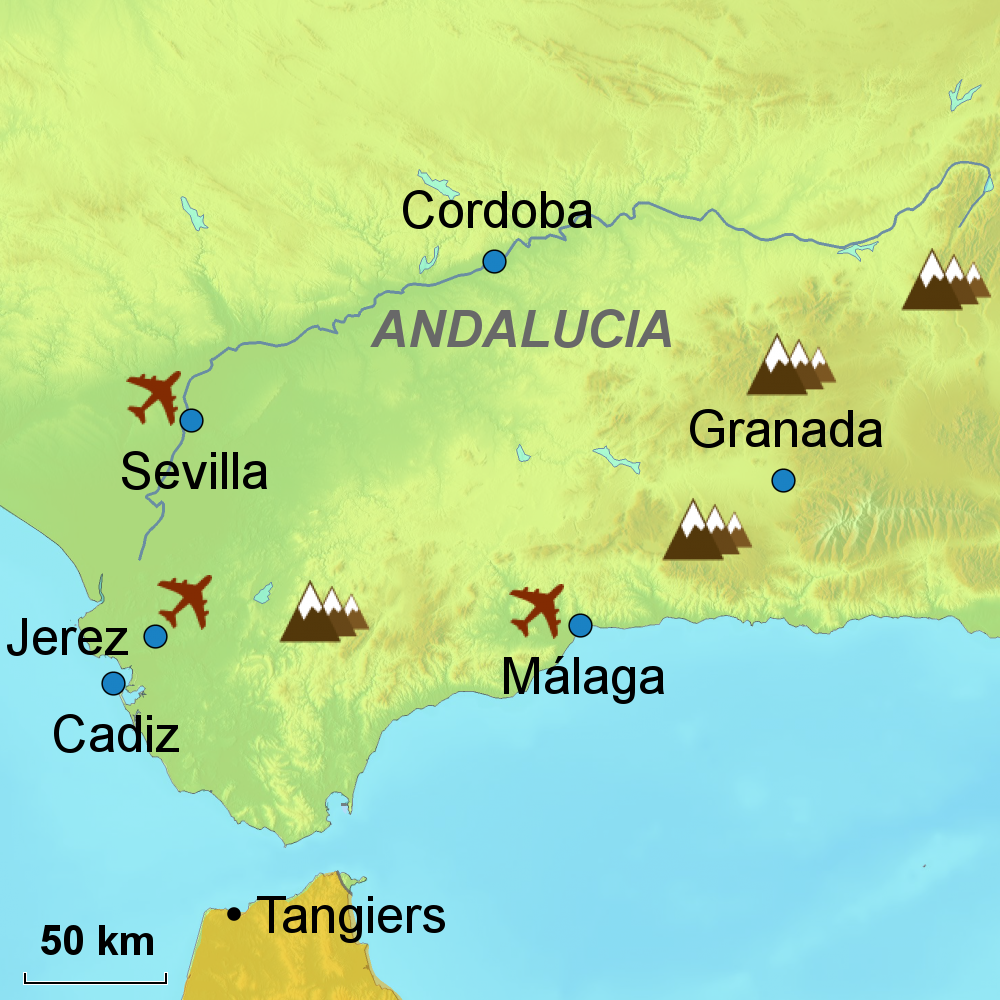 Mapa Turistico De Andalucia