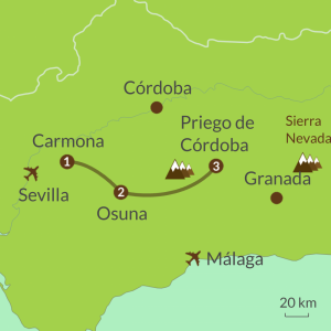 Detailed map of AC3 Andalucia Camino del Pasion Tour