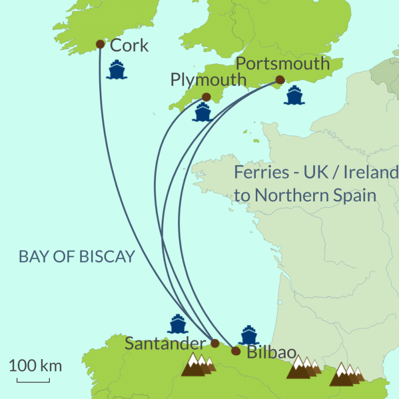 Ferry tours northern Spain Bespoke touring holidays Spain