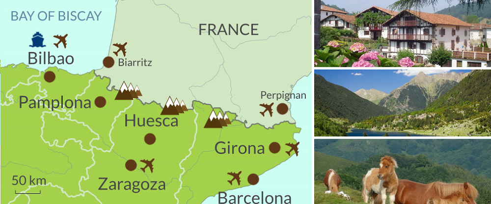 Spanish Pyrenees Touring area