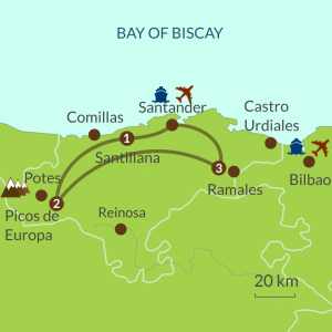 Map of Discover Cantabria Tour