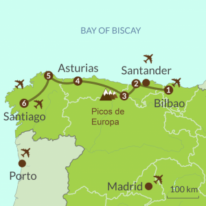 Map of NC1 Camino del Norte