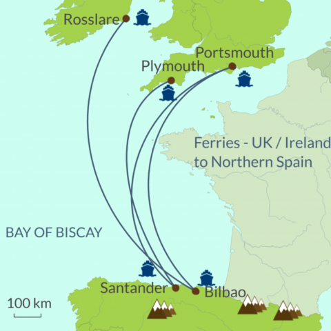 Ireland ferry map 2020