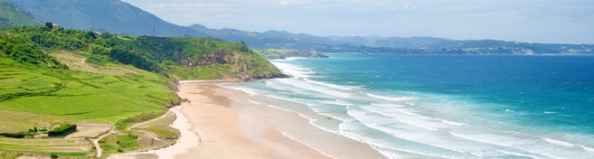 Photo of beach in Asturias, Northern Spain